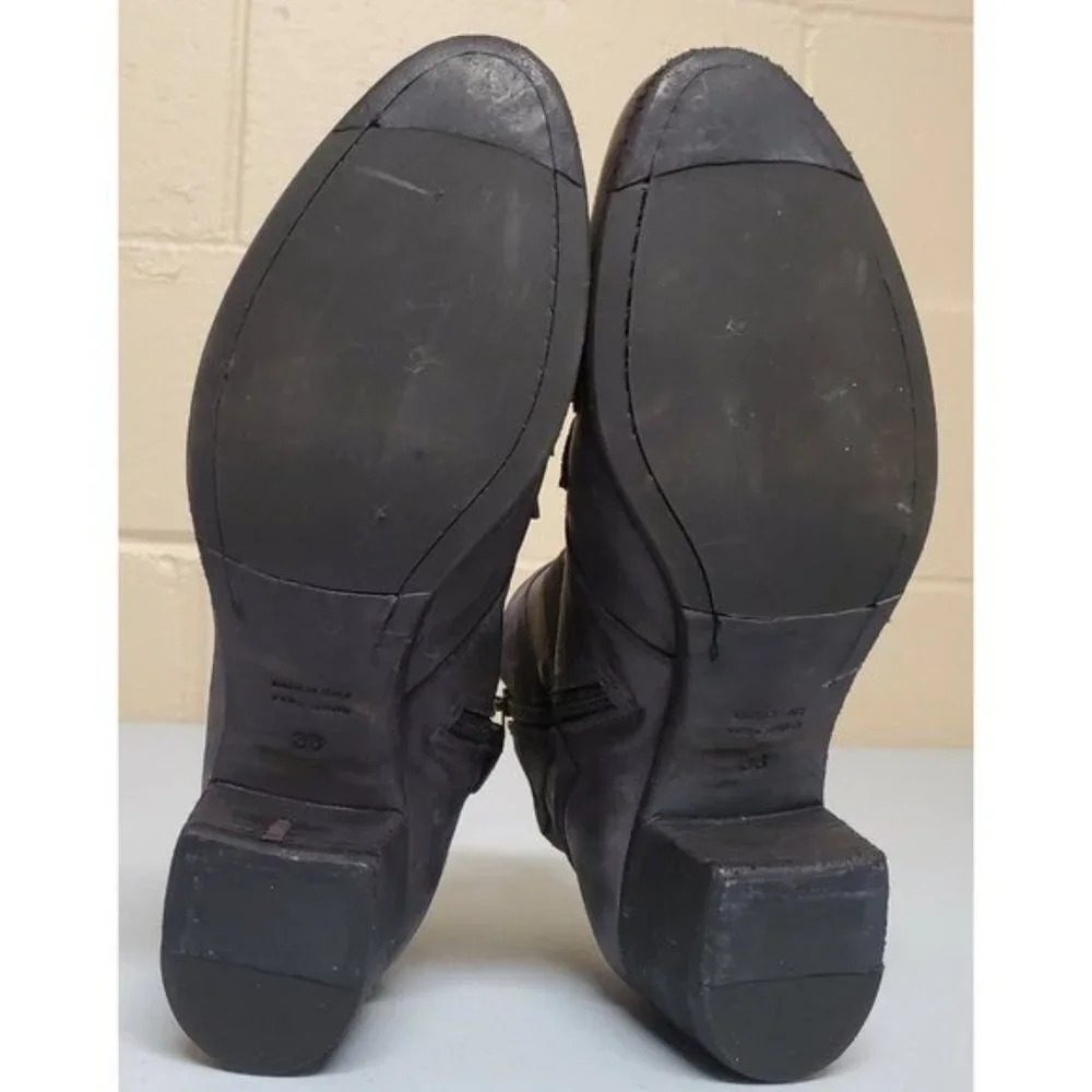 Gidigio Size 38 Charcoal Gray Leather w/ Suede Bootie / Ankle Booties  Italy EUC - Picture 8 of 12